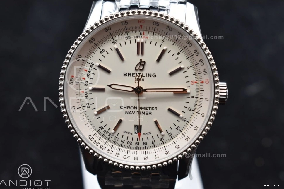 V7F Edition Navitimer Best SS 923 Bracelet A Dial White Bezel 1:1 1 RG SS on Functional 0207